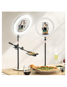 Luz de Anillo UBeesize 30 cm con Soporte y Montaje para Teléfono