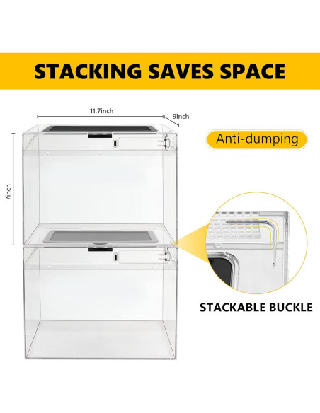 Terrario de PC HELIME 30.5x17.8x22.9 cm para reptiles y anfibios