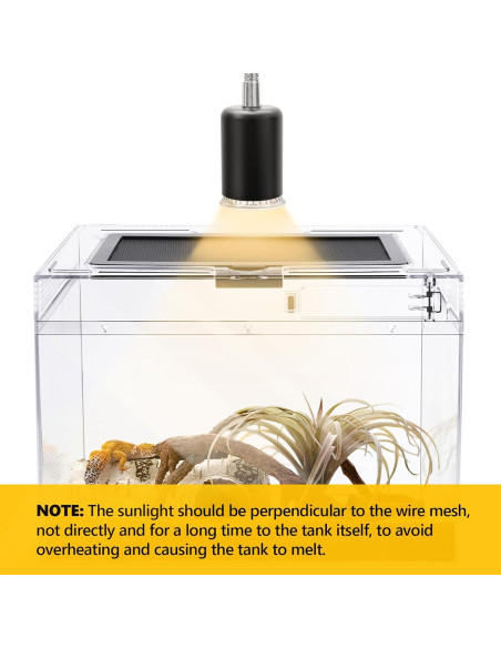 Terrario de PC HELIME 30.5x17.8x22.9 cm para reptiles y anfibios