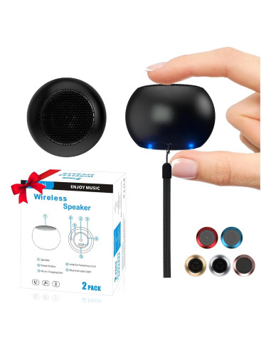 2 Pack Altavoces Mini Portátiles AUKSKY Bluetooth Inalámbricos