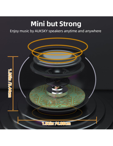 2 Pack Altavoces Mini Portátiles AUKSKY Bluetooth Inalámbricos