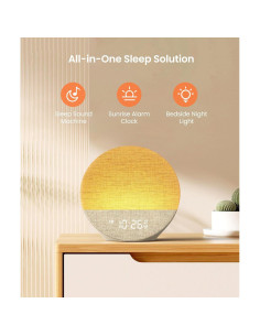 Reloj Despertador de Amanecer Dreamegg Sunrise 1 Blanco Clásico 2