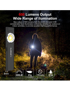 Linterna de Bolsillo Klarus E5 Recargable 600 Lúmenes IPX4 2