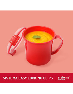 Taza de sopa Sistema 650ml con tapa y ventilación para microondas 2