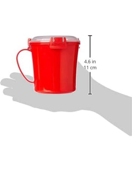 Taza de sopa Sistema 650ml con tapa y ventilación para microondas