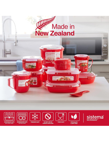 Taza de sopa Sistema 650ml con tapa y ventilación para microondas