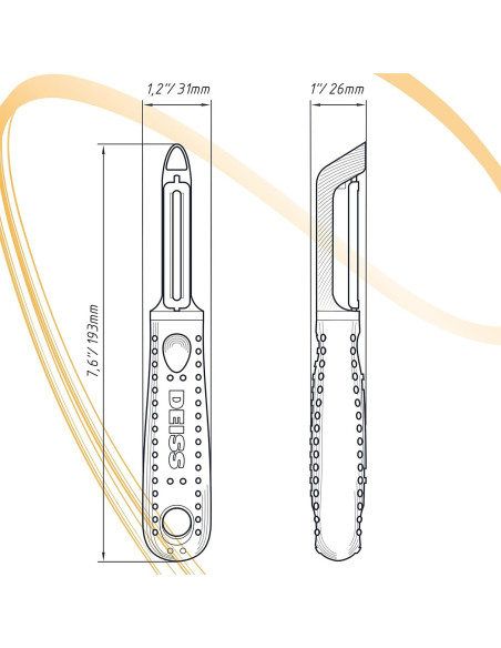 Pelador de Verduras Deiss PRO Acero Inoxidable Ergonomico 80g