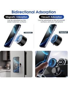 Soporte Magnético de Teléfono ANKND0 Plegable y Ajustable - Negro 2