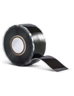 Cinta de Silicona Autoadhesiva Negra 2.54cm x 3.05m 0.5mm