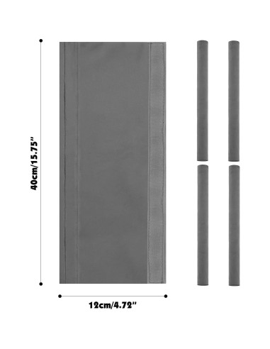 Juego de 4 fundas para manijas de refrigerador Nuovoware gris