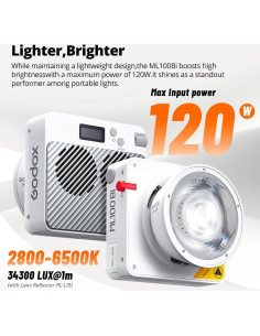 Godox ML100Bi Luz LED 120W Bi-Color 2800K-6500K para Video 2