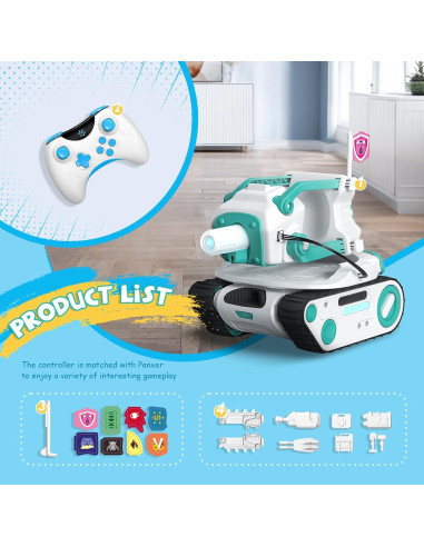 Tanque de Batalla RC Panxer para Robot Eilik - Azul/Rosa