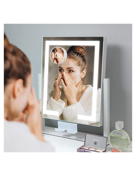 Espejo de Maquillaje Iluminado Kottova 36.83cm 10X Magnificación