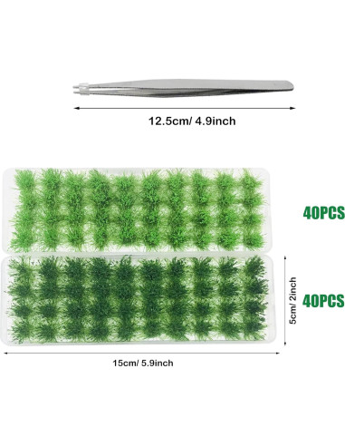 Cayway Kit de Hierba Estática 80 PCS para Diorama y Paisaje