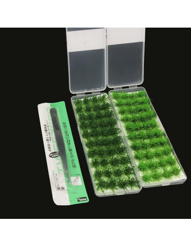 Cayway Kit de Hierba Estática 80 PCS para Diorama y Paisaje