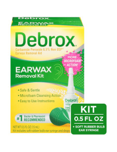Kit de Remoción de Cerumen Debrox - Gotas 15 ml y Jeringa 2