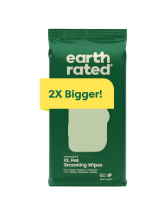 Toallitas XL para Mascotas Earth Rated - 60 Unidades Hipoalergénicas