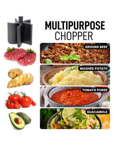 Picador de Carne Molida Zulay Kitchen - Nylon Resistente al Calor