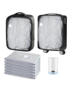 Bolsas de Vacío SUOCO para Viaje - 6 Medianas con Bomba