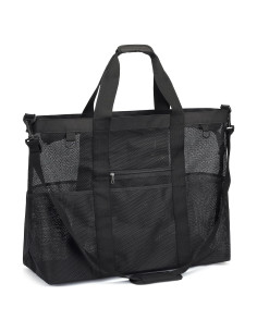 Bolsa de Playa de Malla Fammart Extra Grande Negra 61x22x46 cm