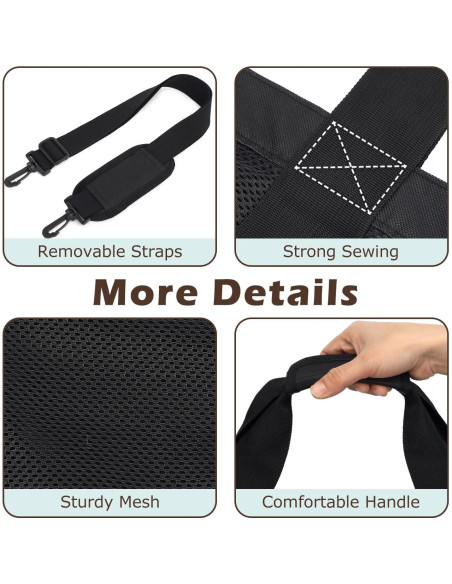 Bolsa de Playa de Malla Fammart Extra Grande Negra 61x22x46 cm