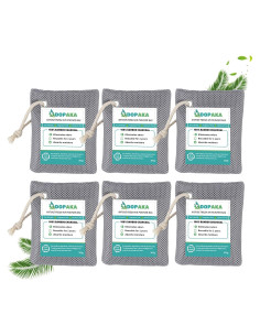 Paquete de 6 Bolsas de Carbón Activado DOPAKA 200g - Purificador de Aire