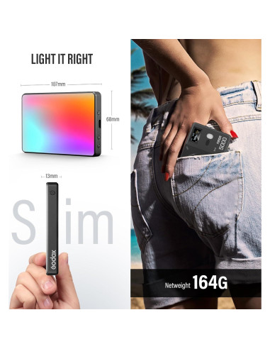 Luz de Relleno LED Godox MA5R Magnética 1800K-10000K