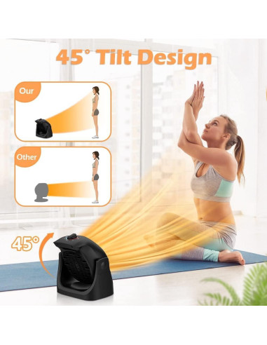 Calefactor Ventilador LifePlus SFH-185T 1500W Negro Portátil