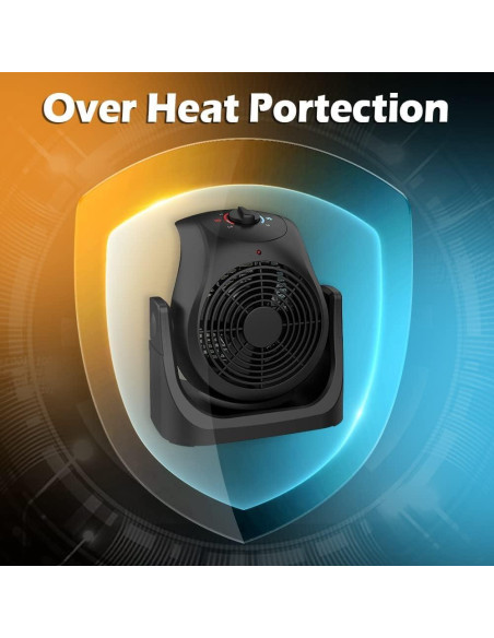 Calefactor Ventilador LifePlus SFH-185T 1500W Negro Portátil