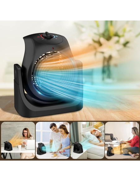 Calefactor Ventilador LifePlus SFH-185T 1500W Negro Portátil