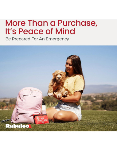 Kit de Primeros Auxilios para Perros Rubyloo 39 Piezas Viaje