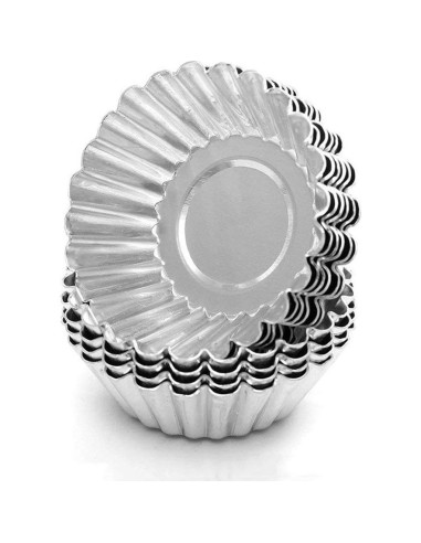 20 Moldes de Tarta de Huevo Bezall de Aluminio Reutilizables