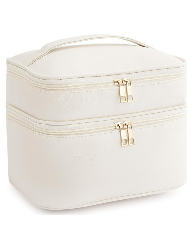 Bolsa de Maquillaje de Viaje HBlife Grande Beige Impermeable