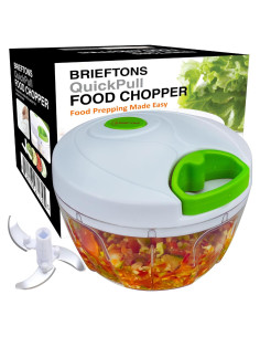 Picador Manual de Alimentos Brieftons 2 Tazas - Compacto y Potente