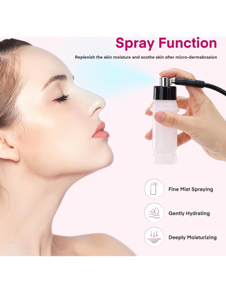 Máquina de Microdermoabrasión Yofuly 3 en 1 Rosa - Cuidado Facial