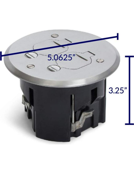 Kit Caja Piso Redonda Lew Electric PBR1-FPA Aluminio 12.86 cm