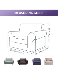 Funda de Sofá Joccun Stretch Negra para Sillón 88.9x78.7cm 2