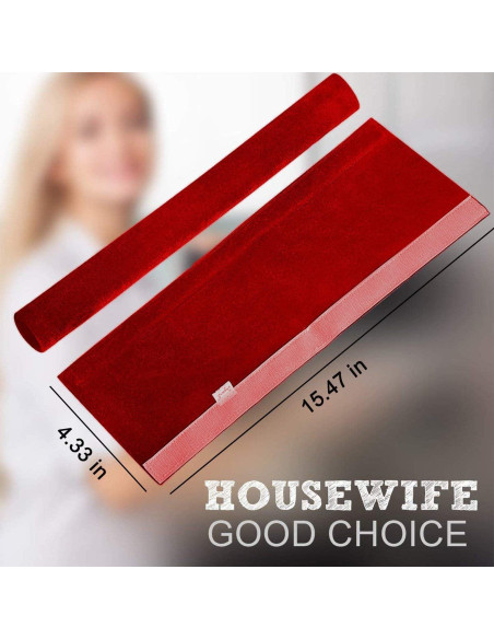 Cubiertas de Manijas de Refrigerador OUGAR8 - 4 Piezas Rojo