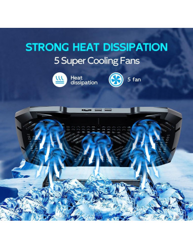 Soporte de Enfriamiento para Laptop AIMIUZI F2PLUS 5 Ventiladores