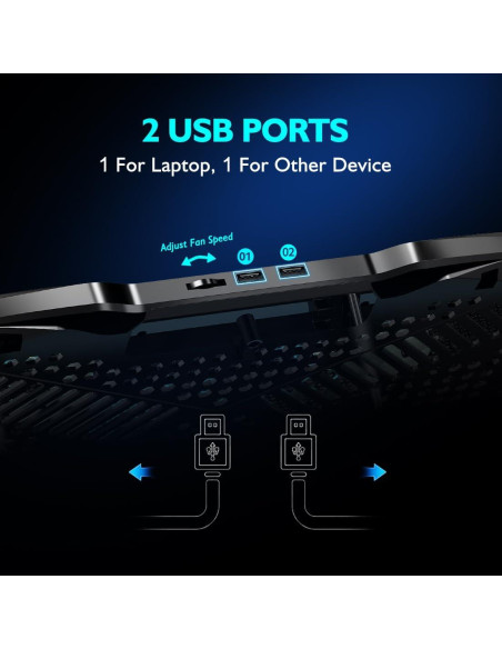 Soporte de Enfriamiento para Laptop AIMIUZI F2PLUS 5 Ventiladores