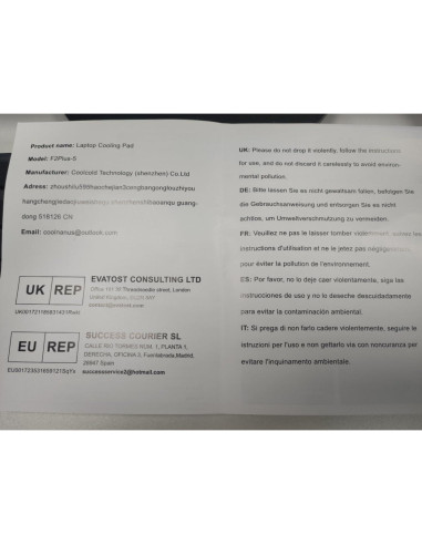 Soporte de Enfriamiento para Laptop AIMIUZI F2PLUS 5 Ventiladores