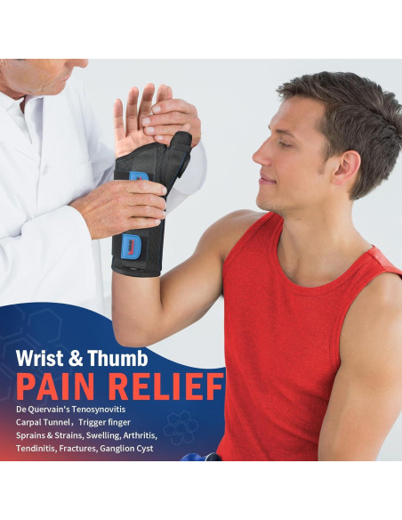 Férula de Muñeca FEATOL con Soporte para Pulgar - Mano Izquierda - Pequeña/Mediana