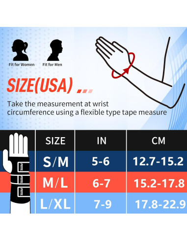 Férula de Muñeca FEATOL con Soporte para Pulgar - Mano Izquierda - Pequeña/Mediana