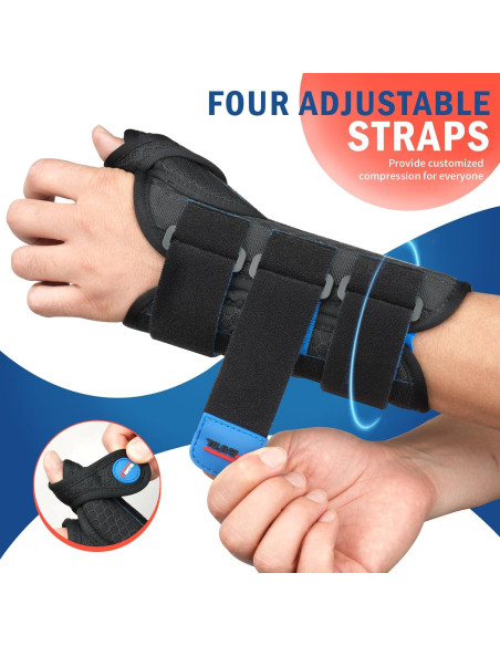 Férula de Muñeca FEATOL con Soporte para Pulgar - Mano Izquierda - Pequeña/Mediana