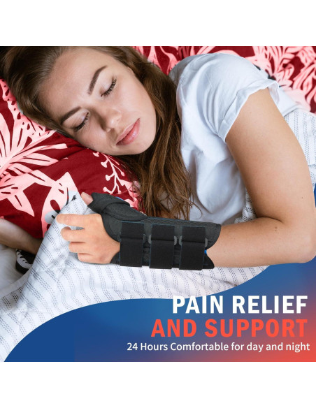 Férula de Muñeca FEATOL con Soporte para Pulgar - Mano Izquierda - Pequeña/Mediana