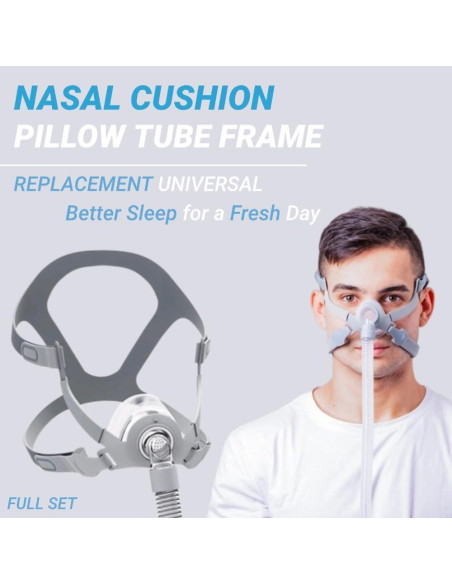 Máscara Nasal CPAP NISEFECTO Mediana con Arnés y Almohadilla