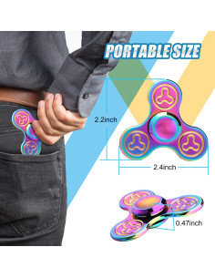 Paquete de 7 Spinners Antiestrés LNCOJOLM Juguetes de Mano 2