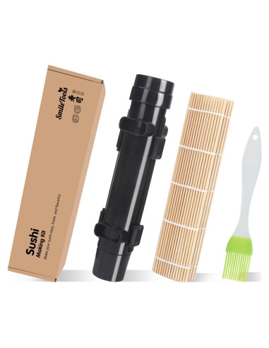 Kit de Hacer Sushi SmileTools - Estera, Bazooka y Brocha