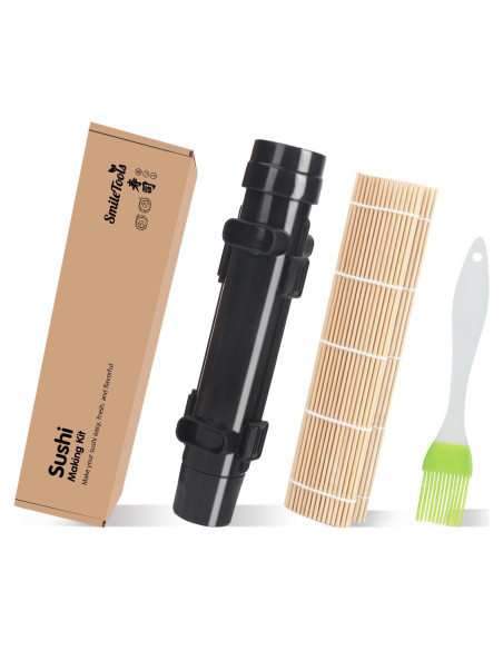 Kit de Hacer Sushi SmileTools - Estera, Bazooka y Brocha