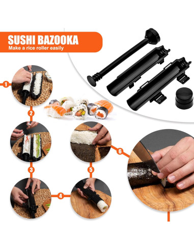 Kit de Hacer Sushi SmileTools - Estera, Bazooka y Brocha